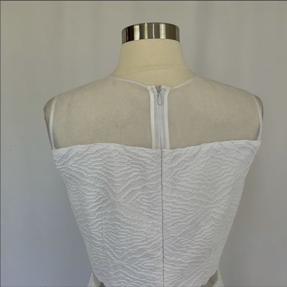 Calvin Klein White Dress with Sheer cutout - Picture 6 of 11